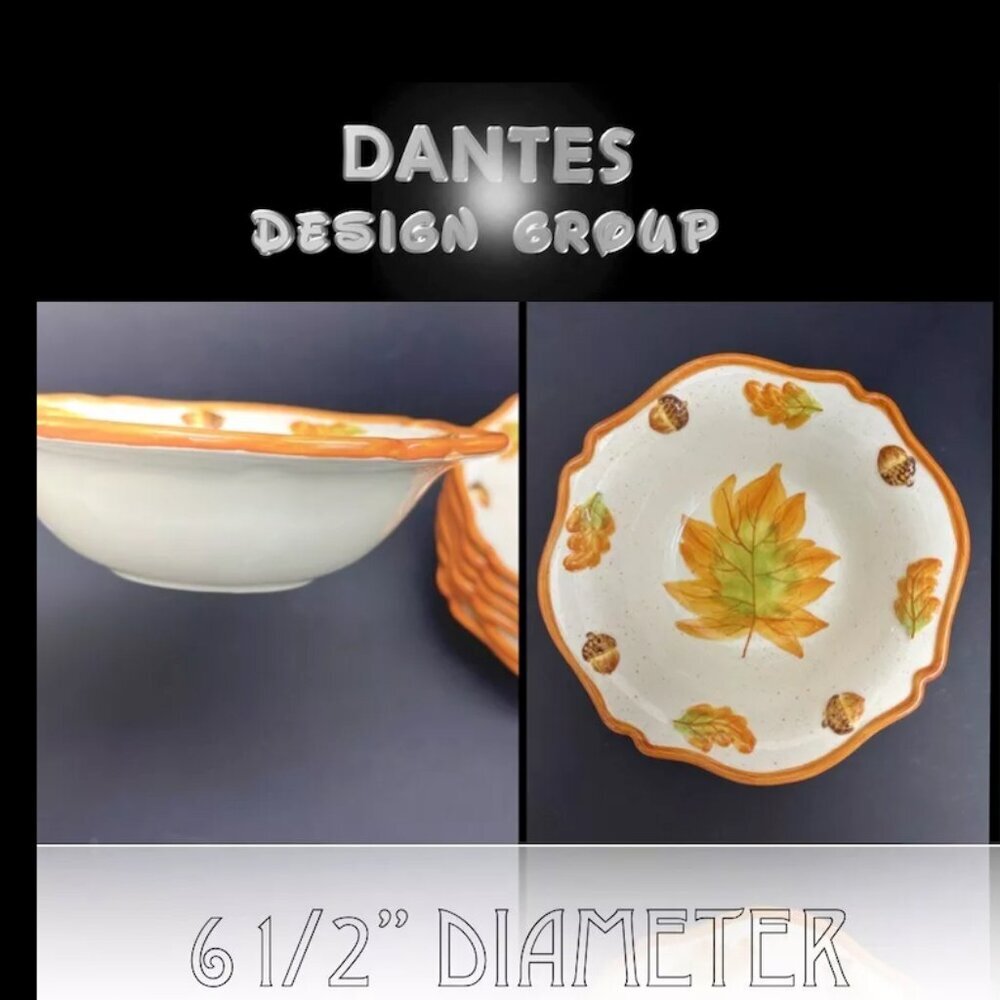 Bundle of 7 Dante Design Group -Serving Bowl Protruding Leaf 3D